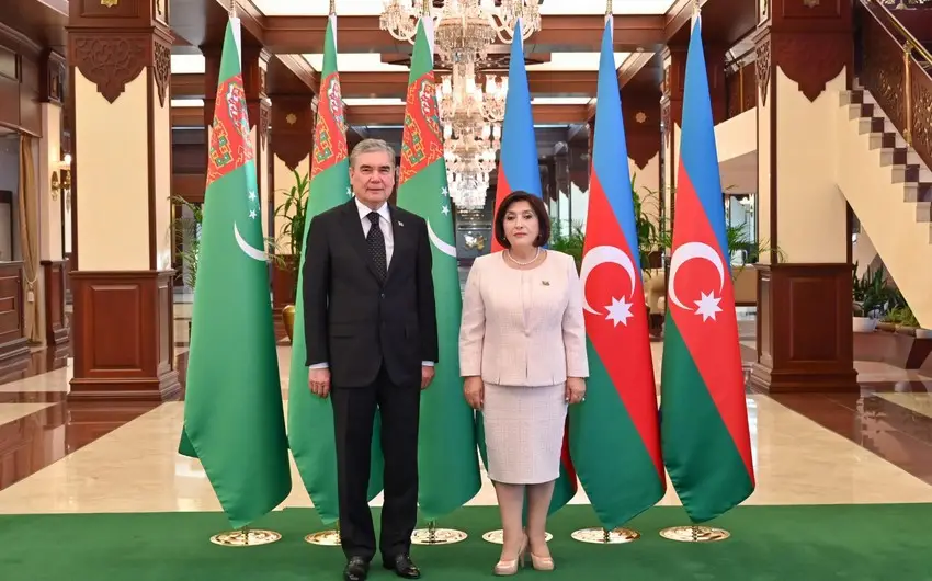 Milli Məclisin sədri Qurbanqulu Berdiməhəmmədov ilə görüşüb