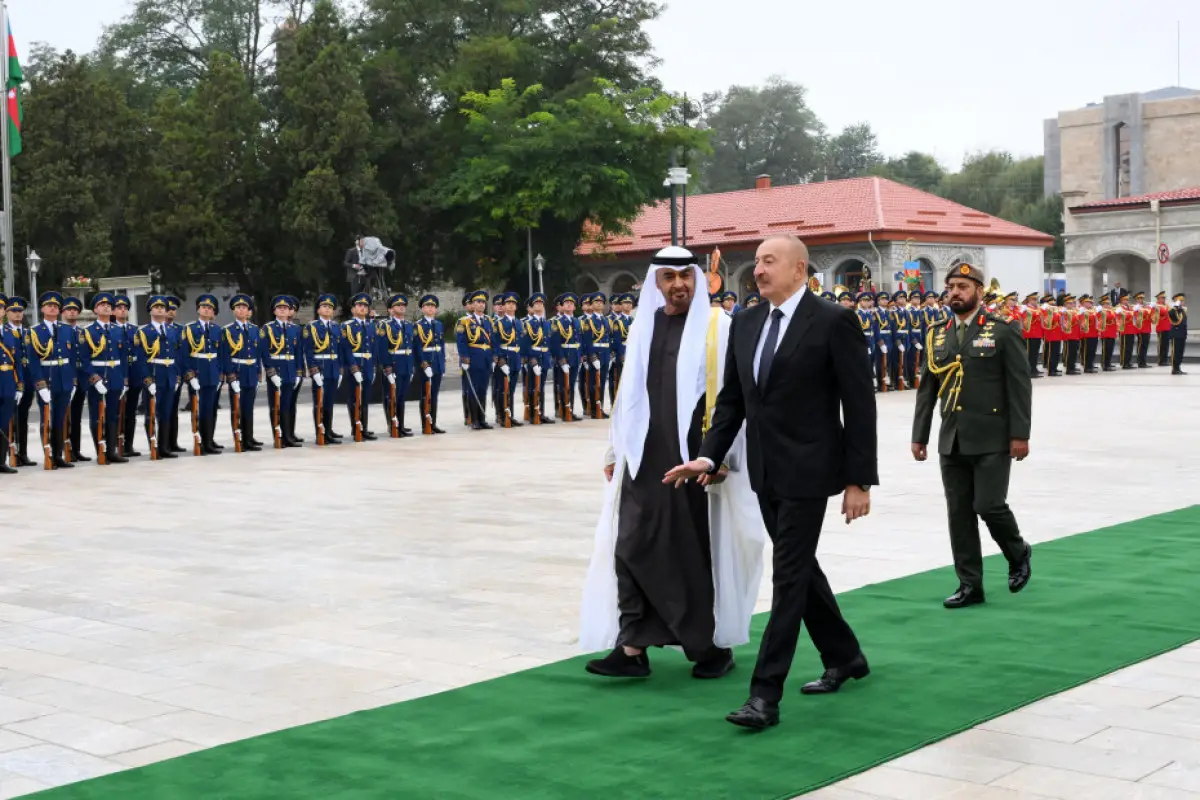 Birləşmiş Ərəb Əmirliklərinin Prezidentinin Şuşada rəsmi qarşılanma mərasimi olub