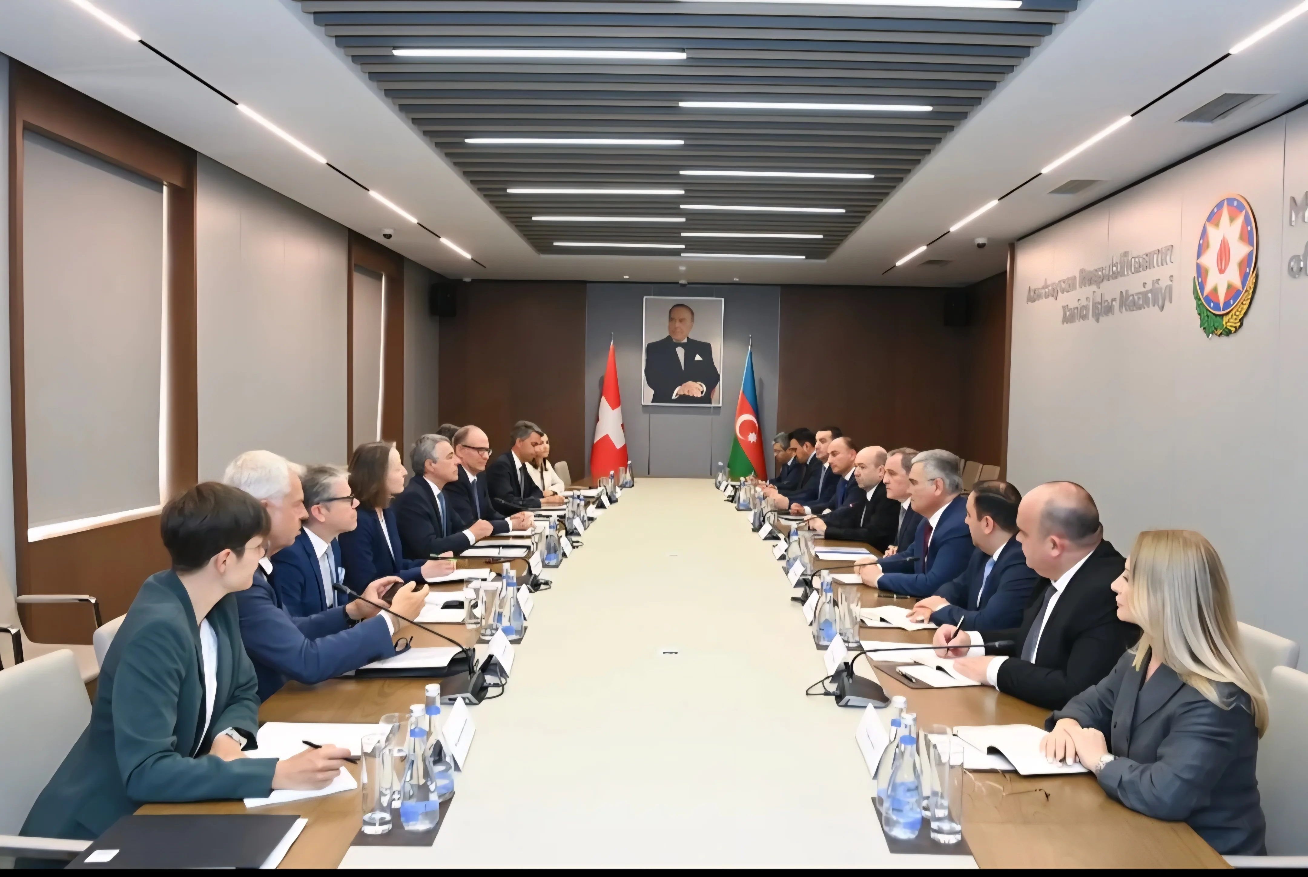 Foreign Minister Jeyhun Bayramov holds expanded meeting with Swiss counterpart Ignazio Cassis