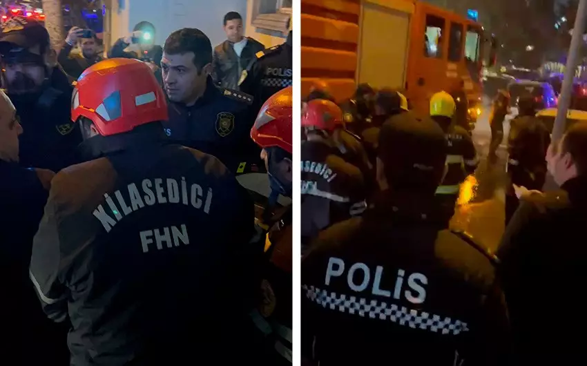 DİN: Binəqədi rayonunda baş verən yanğında bir polis əməkdaşı xəsarət alıb