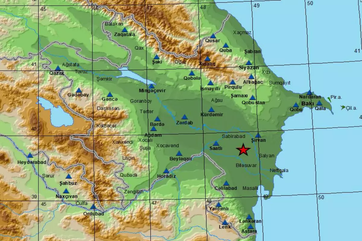 Azərbaycanda 5,1 maqnitudalı zəlzələ olub - YENİLƏNİB