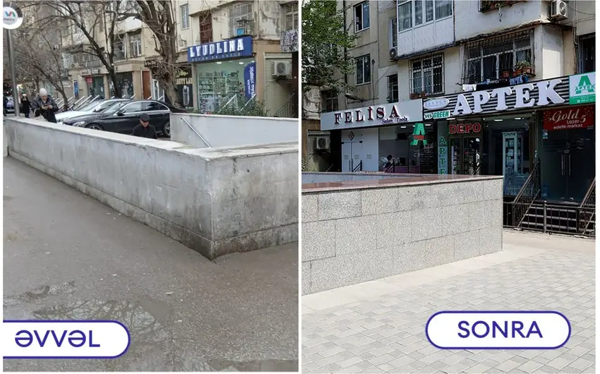 “Memar Əcəmi” metrostansiyasındakı keçiddə təmir işləri başa çatıb