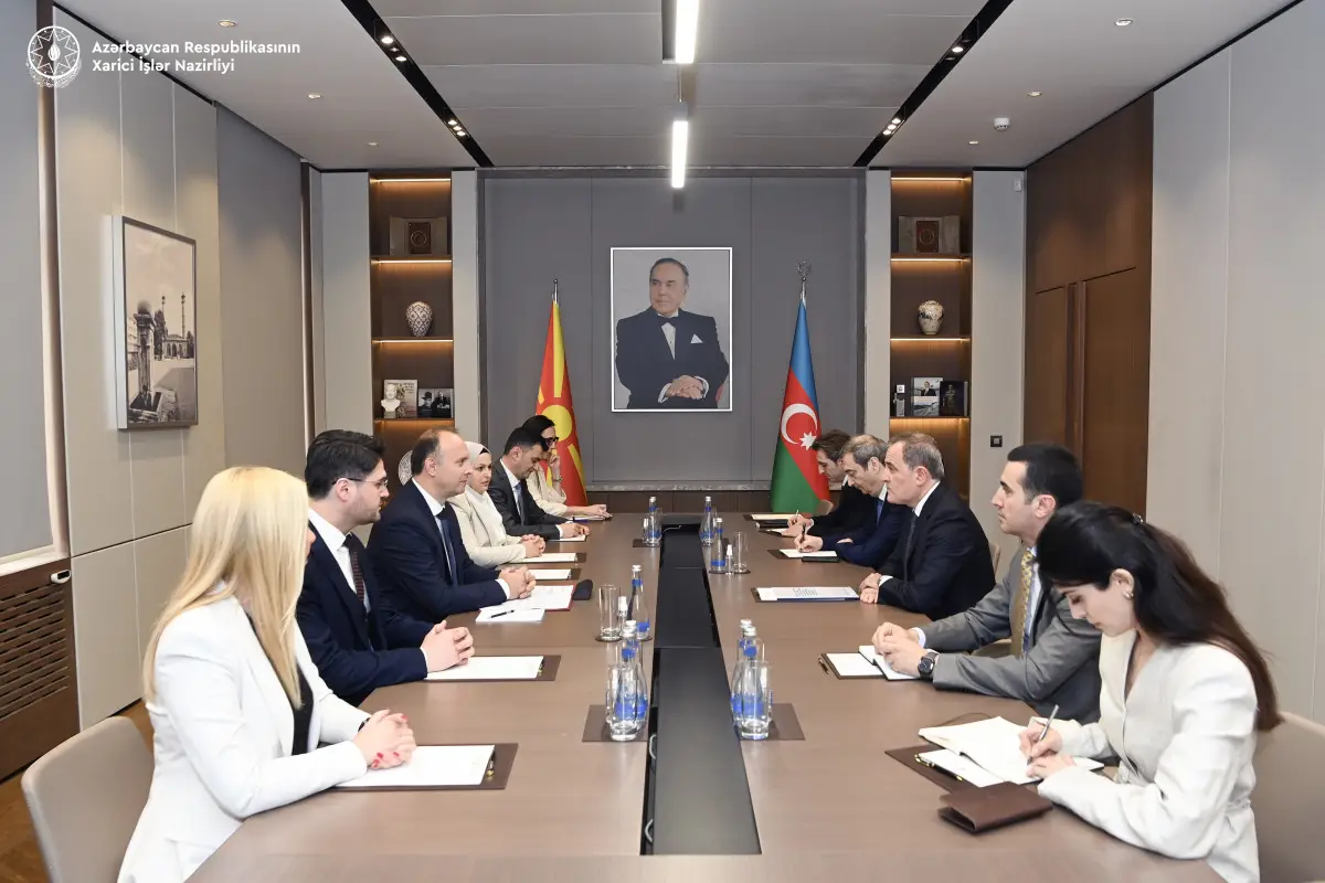 Ceyhun Bayramov Şimali Makedoniya Assambleyasının sədrini qəbul edib