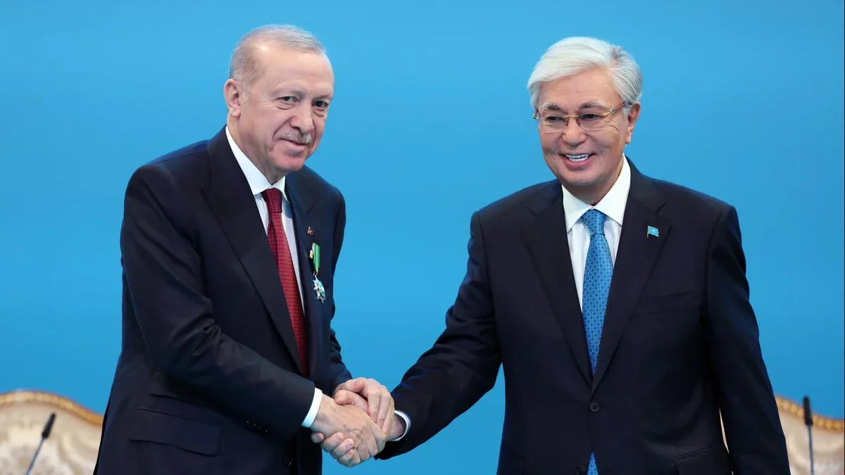 Ərdoğana Qazaxıstanda ali orden verildi - YENİLƏNİB