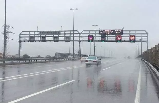 Yağıntılı hava şəraiti ilə əlaqədar olaraq Zığ dairəsi-Hava Limanı yolunda sürət həddi endirilib