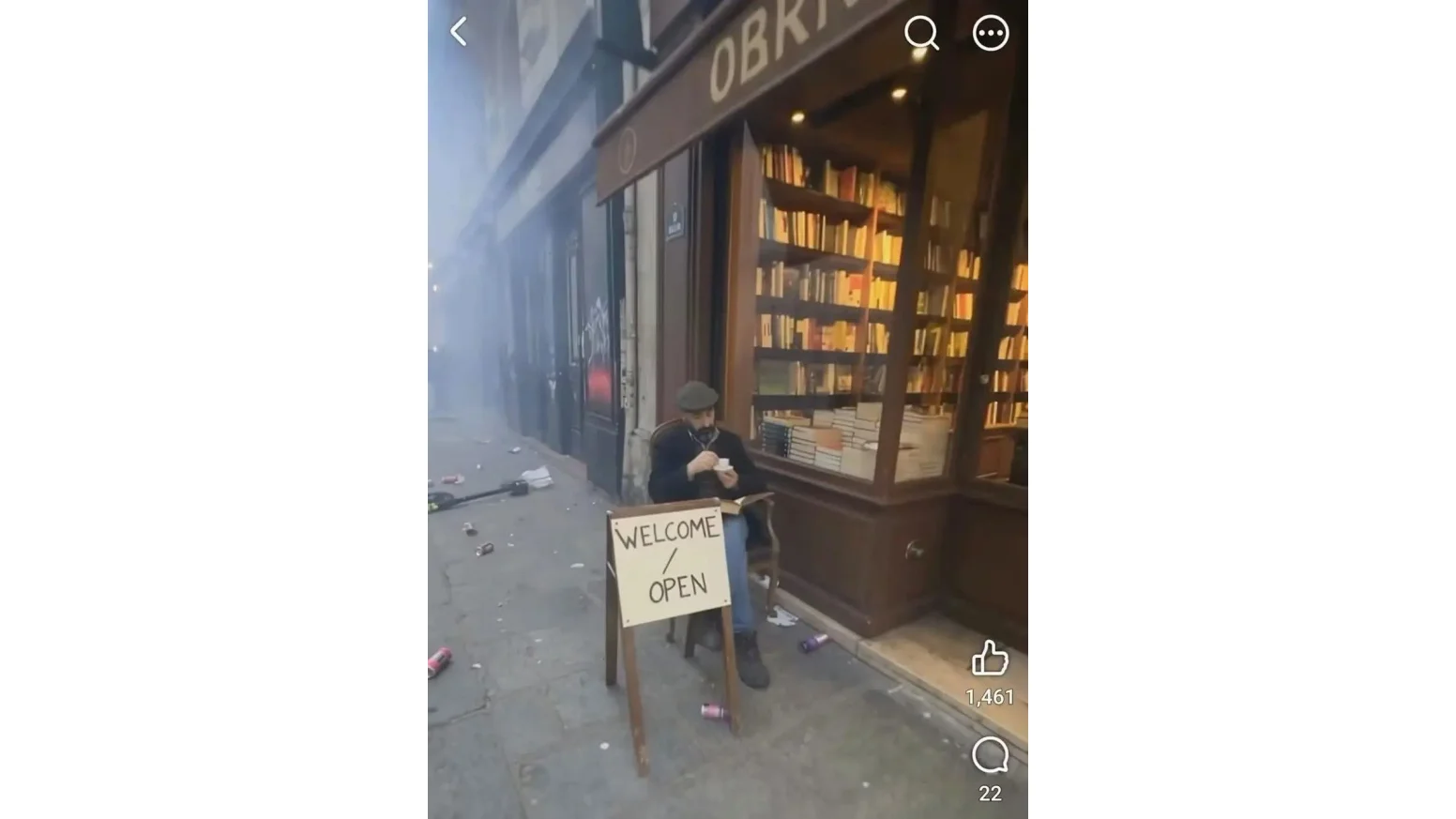 French bookstore stays open amid protests and looting