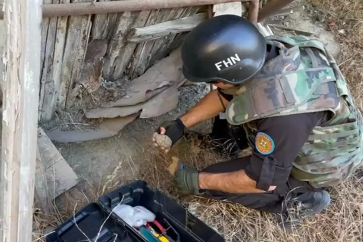 Qaraçuxurda hərbi sursat aşkar edilib - VİDEO