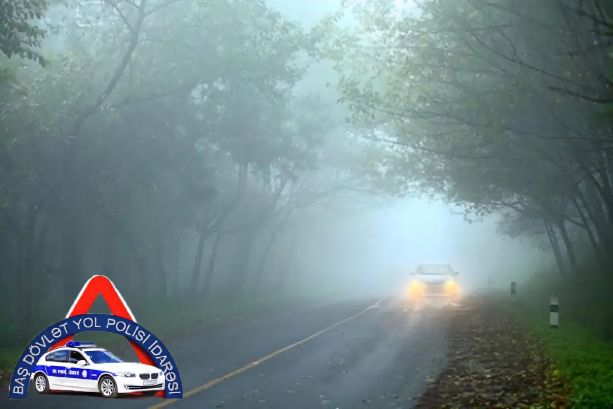 Yol polisi dumanlı hava şəraiti ilə bağlı müraciət edib