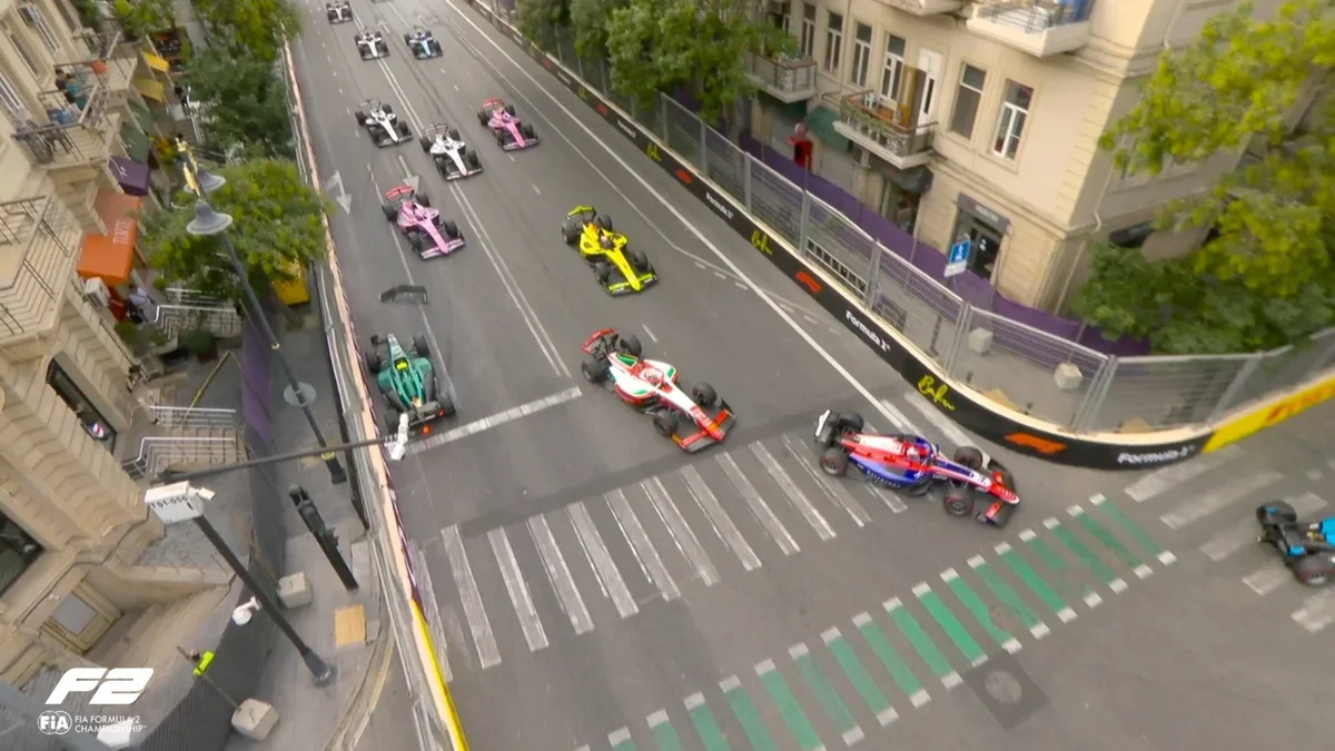 Formula 2 Azerbaijan Grand Prix feature race begins