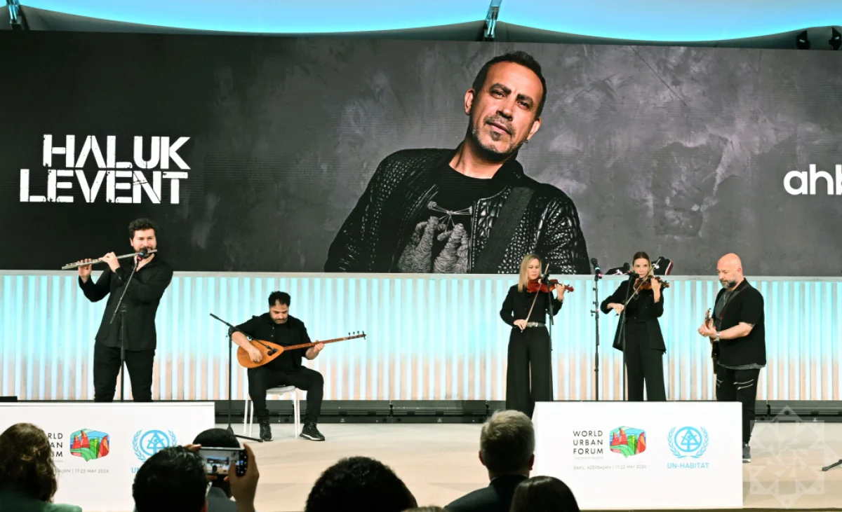 Haluk Levent performs at World Urban Forum in Cairo