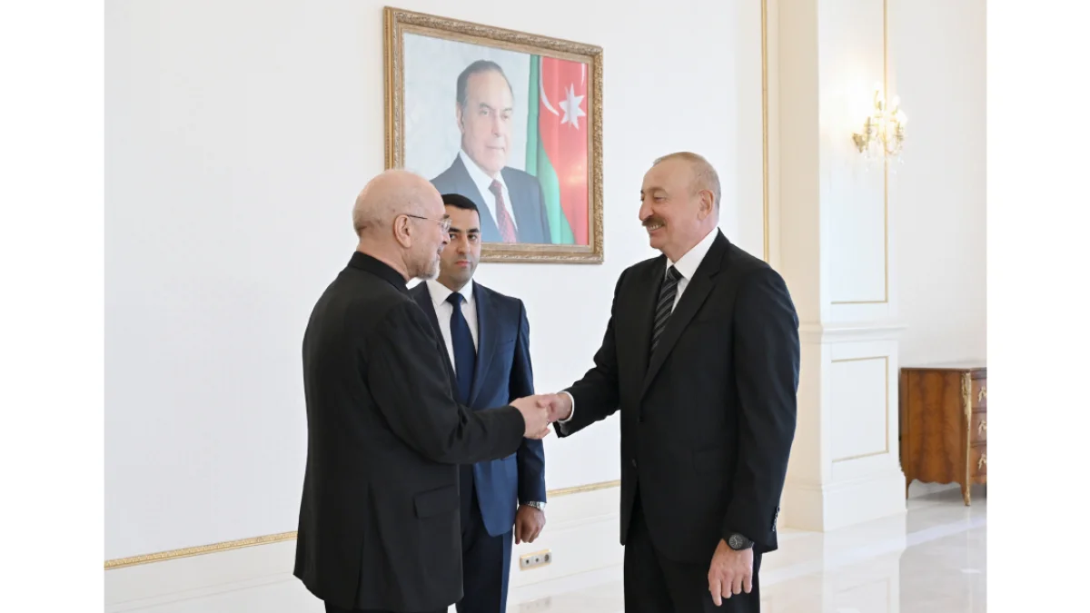 İlham Əliyev Qalibafı qəbul etdi - FOTOLAR