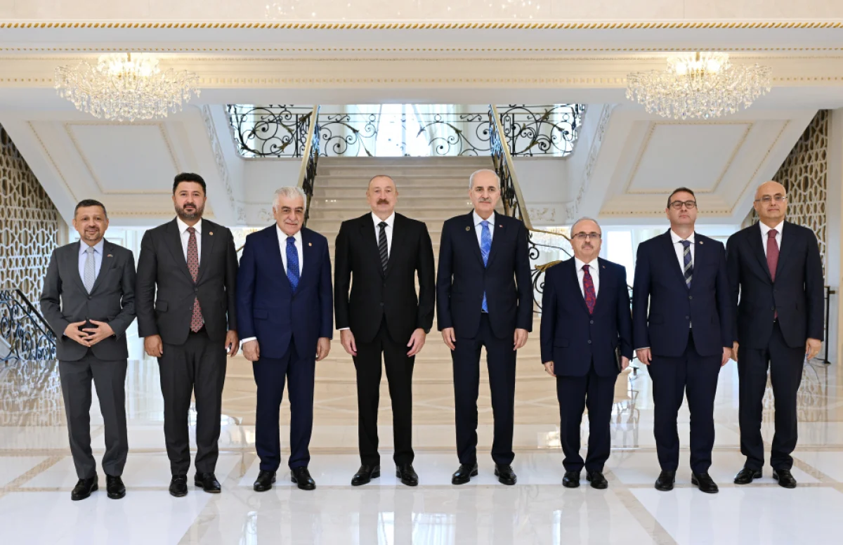 İlham Əliyev TBMM sədri Numan Kurtulmuşu qəbul edib