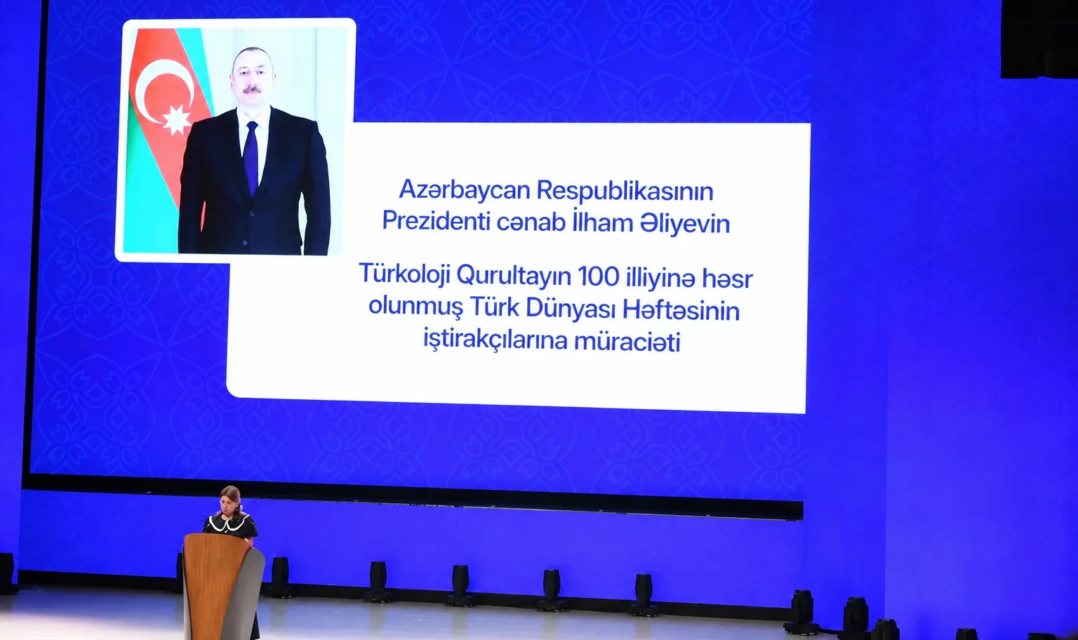 İlham Əliyev "Türk Dünyası Həftəsi"nin iştirakçılarına müraciət ünvanlayıb