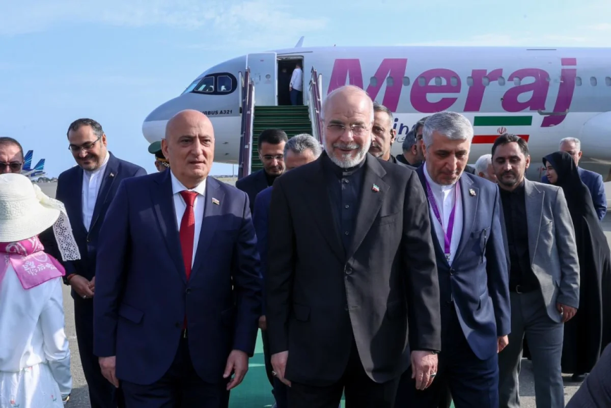 Iranian Parliament Speaker Ghalibaf arrives in Baku
