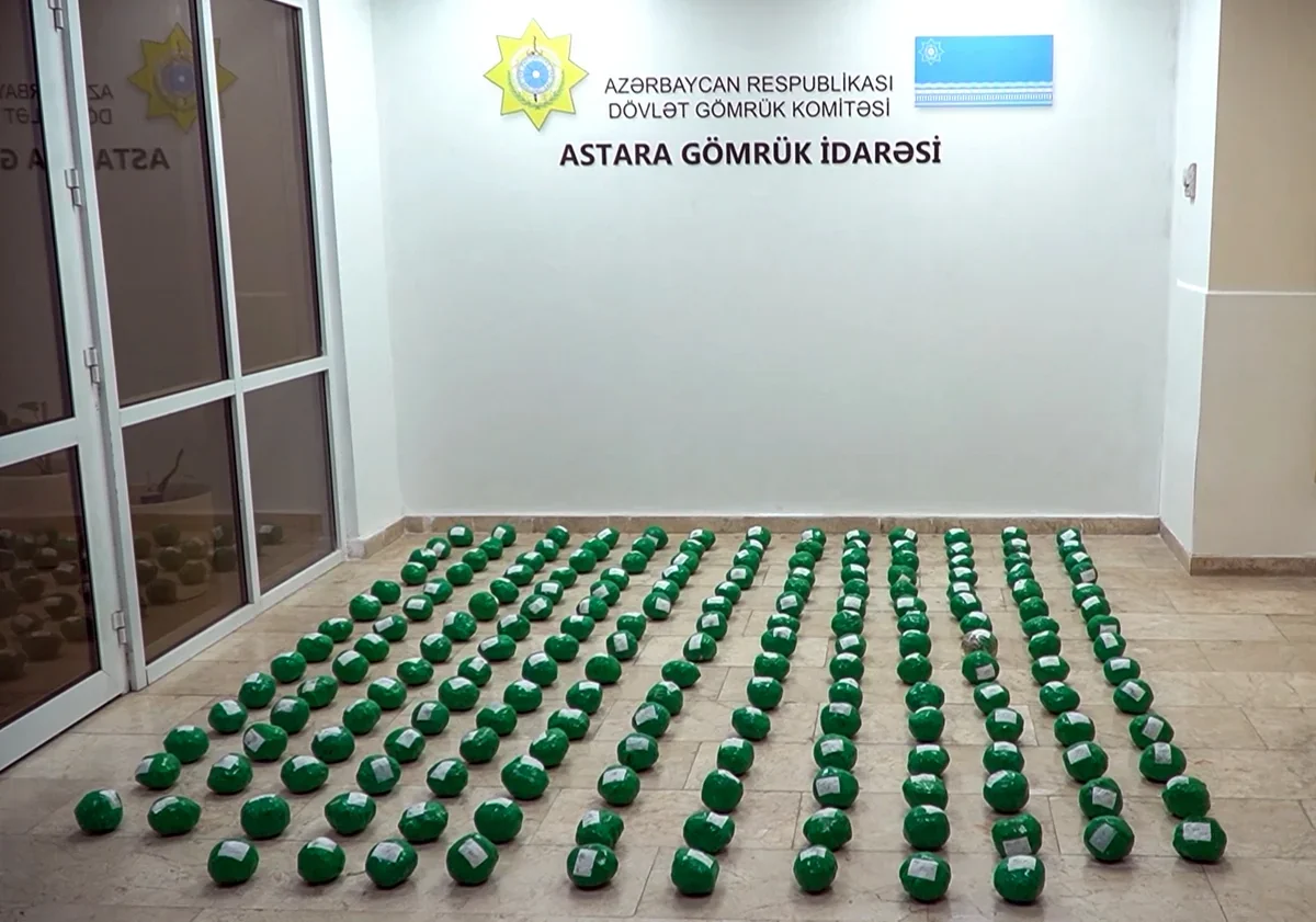 İrandan Azərbaycana 22 kq narkotik keçirilməsinin qarşısı alınıb