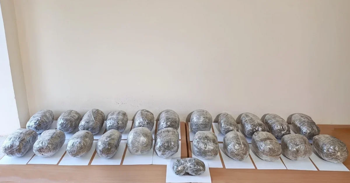 İrandan gələn 55 kq narkotik tutuldu