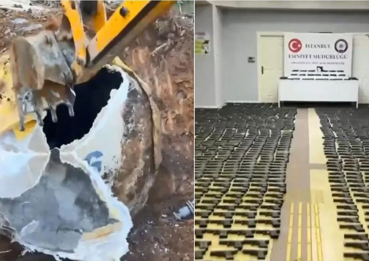 İstanbulda su anbarında böyük silah anbarı!