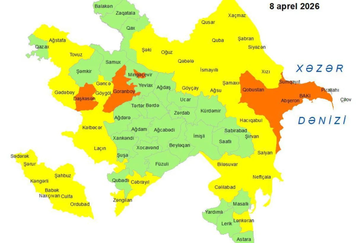 Yellow and orange wind warnings issued for Azerbaijan