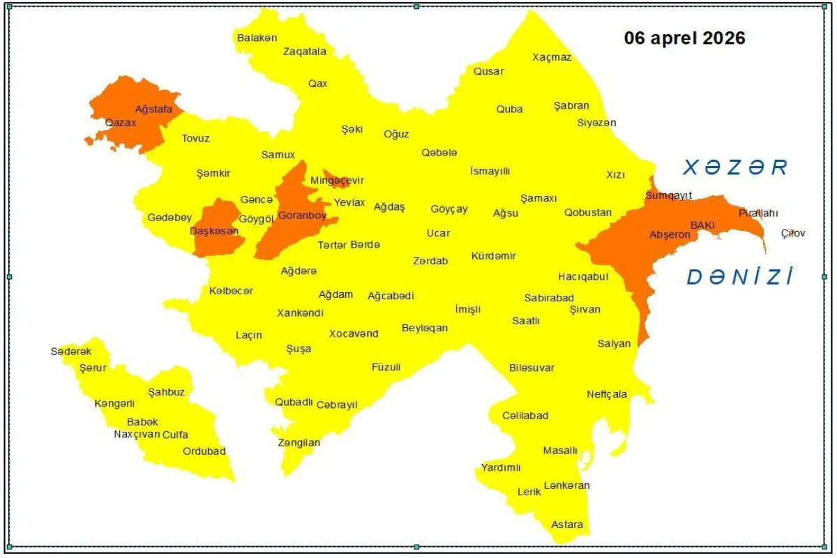 Küləkli hava xəbərdarlığı: Bakı və bölgələrdə narıncı təhlükə