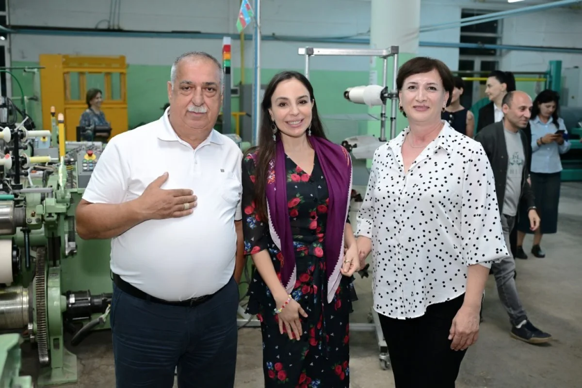 Leyla Aliyeva visits Azeripek silk production facility