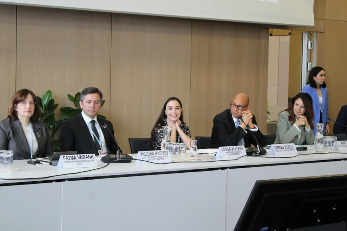 Leyla Əliyeva Bonn konfransında Xəzərin ekoloji problemlərini müzakirə etdi