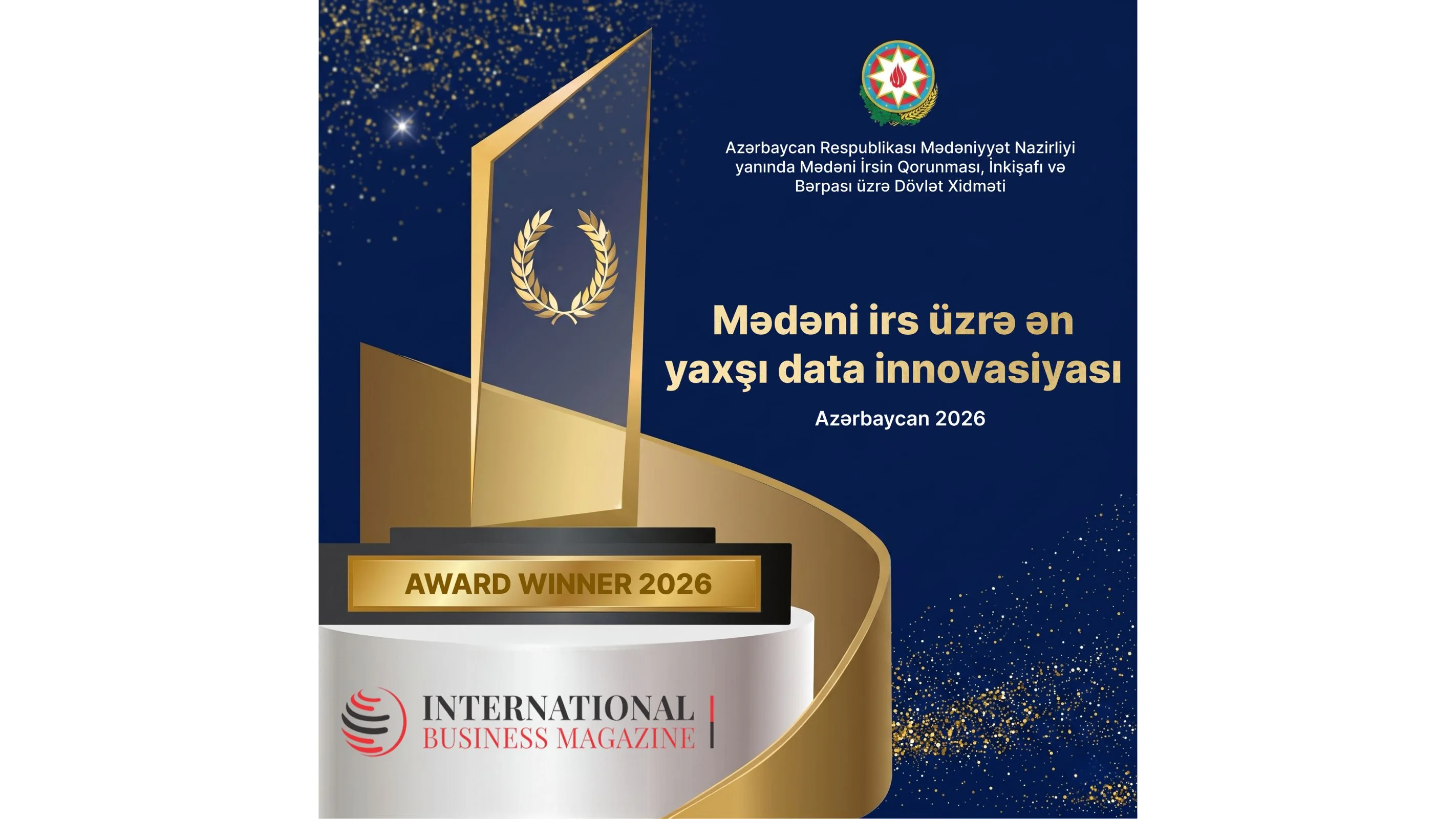 Mədəni İrs Dövlət Xidməti beynəlxalq innovasiya mükafatı qazandı