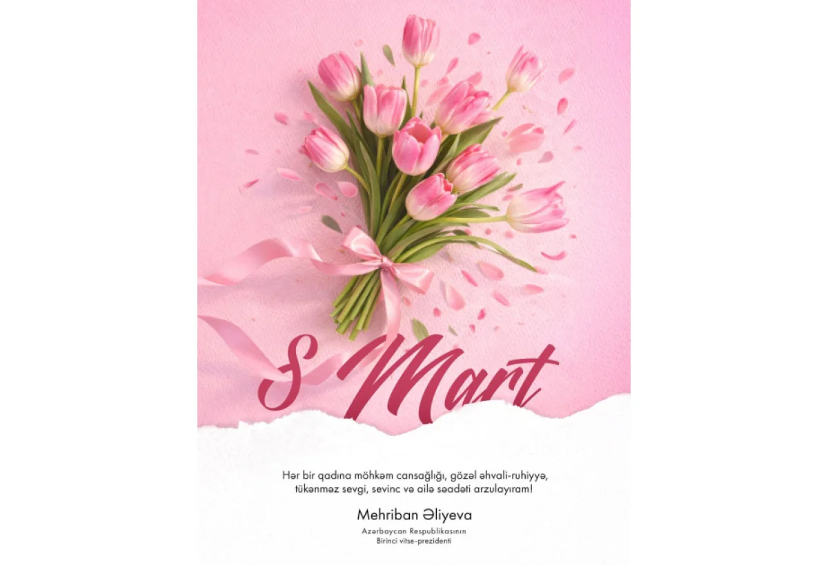 Mehriban Əliyeva Azərbaycan qadınlarını təbrik edib