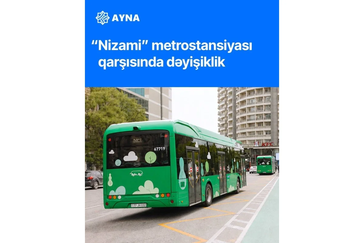 “Nizami” metrostansiyasında avtobus dayanacağı genişləndirilib