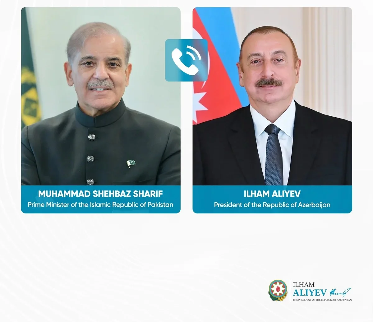 Prezident İlham Əliyev və Şahbaz Şərif arasında telefon danışığı olub