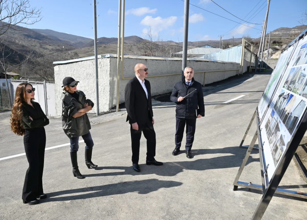 President Ilham Aliyev visits Khanabad village in Khojaly