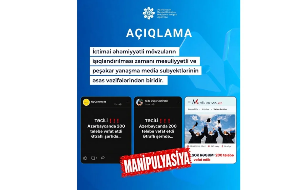 “Şişirdilmiş başlıqlarla süni ajiotaj yaratmaq qəbuledilməzdir”
