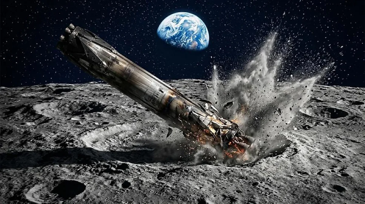 "SpaceX" raketinin hissəsi Aya çırpıldı