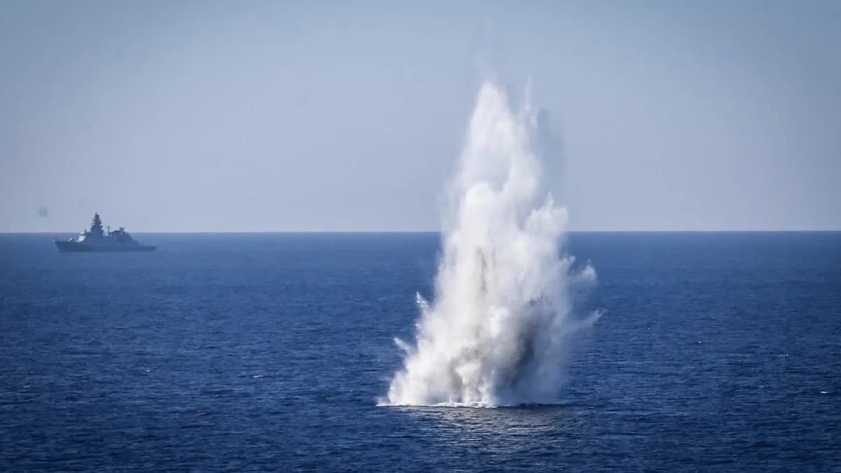 Supertanker hits mine and catches fire east of Strait of Hormuz