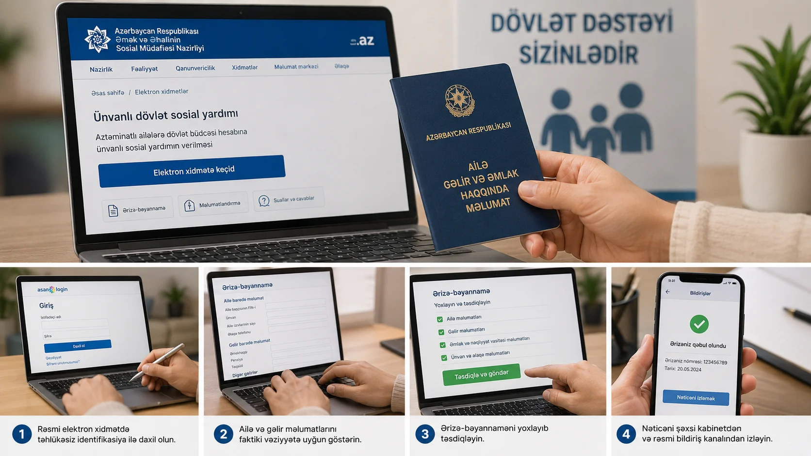Ünvanlı dövlət sosial yardımı necə alınır: Tam bələdçi