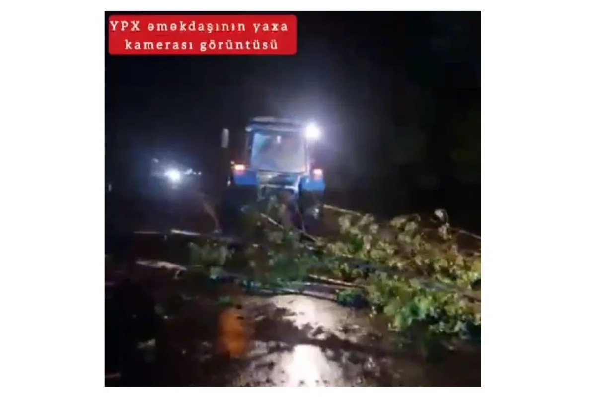 Traffic restored on Hajigabul–Horadiz road after fallen tree
